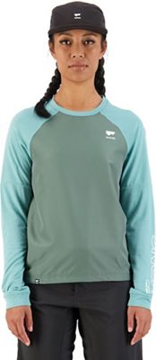 Mons Royale Women's Tarn Freeride LS Wind Jersey - Large - Sage / Burnt Sage product image