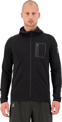 Mons Royale Men's Traverse Full Zip Hood - Medium - Black product image