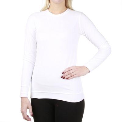 Snow Angel Women's Ladies Crew Neck Top - Small - White product image