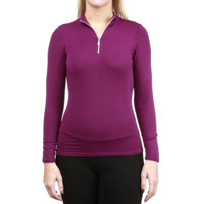 Snow Angel Women's Luxury Zip T-Neck - Small - Garnet product image