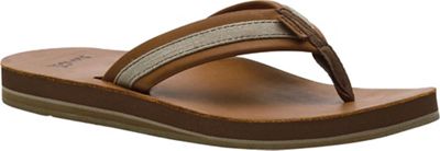Sanuk Men's Hullsome Leather ST Flip Flop - 12 - Tan product image