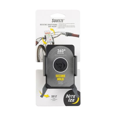 Nite Ize Squeeze Rotating Smartphone Bar Mount Black