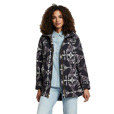 Pendleton Women's Sequoia Ripstop Anorak - Medium - Diamond Peak Black / Grey product image