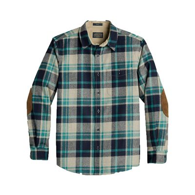 Pendleton Men's Trail Shirt - Medium - Tan Mix / Teal / Navy Plaid product image