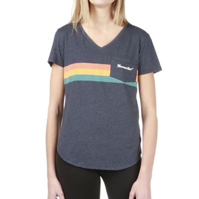 Moosejaw Women's Original Stripe Flowy V-Neck SS Pocket Tee - XL - Midnight product image