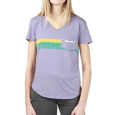Moosejaw Women's Original Stripe Flowy V-Neck SS Pocket Tee - XL - Majesty product image