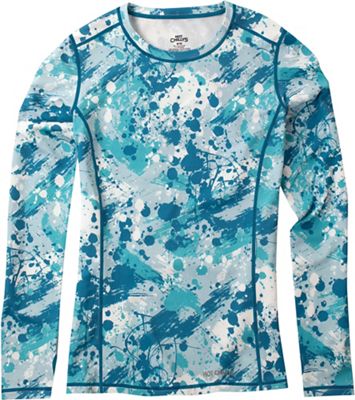 Hot Chillys Women's Micro-Elite Chamois Print Crew - Medium - Blue Skies Camo product image