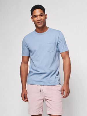 Faherty Men's Sunwashed Pocket Tee - Medium - Mariner Blue product image