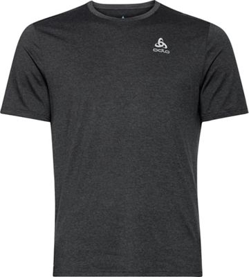Odlo Men's Run Easy 365 SS Crew Neck T-Shirt - XL - Black Melange