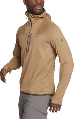 Eddie Bauer First Ascent Men's High Route Grid Half Zip 2.0 LS Hoodie - Medium - Flax product image