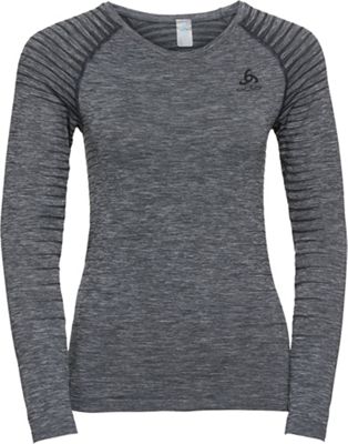 Odlo Women's Performance Light BL Crew Neck LS Top - XS - Grey Melange product image