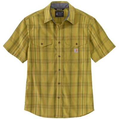 Carhartt Men's Rugged Flex Relaxed Fit Lightweight SS Plaid Shirt - Medium Regular - True Olive product image