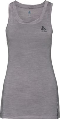 Odlo Women's Merino 130 BL Crew Neck Singlet Top - XL - Grey Melange product image