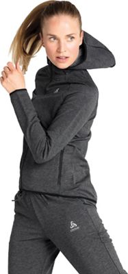 Odlo Women's Run Easy 365 Midlayer Hoody - Small - Black Melange product image