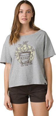 Prana Women's Journeyman 2.0 Tee - Medium - Heather Grey Keep Growing product image