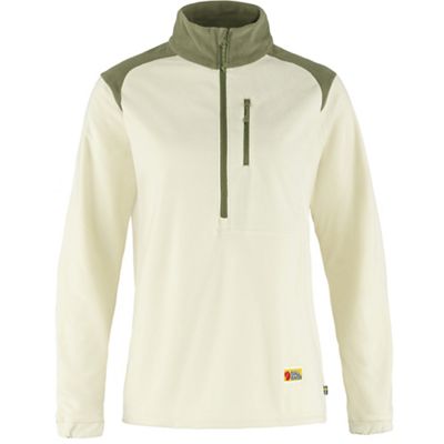 Fjallraven Women's Vardag Lite Fleece Sweater - Medium - Chalk White / Light Olive product image