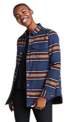 Eddie Bauer Women's Wellsprings Flannel Reversible Jacket - Small - True Blue product image
