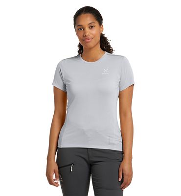 Haglofs Women's L.I.M Tech Tee - Large - Concrete product image