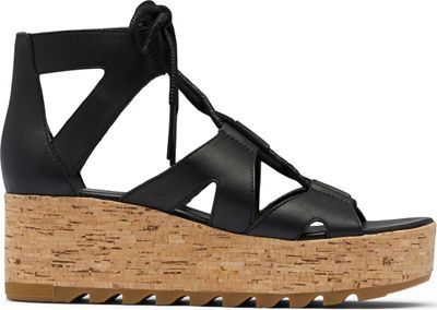 Sorel Women's Cameron Flatform Lace Sandal - 7 - Black / Gum 2 product image