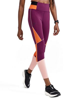 Craft Sportswear Women's PRO Charge Blocked Tight - Small - Burgundy / Bleikur product image