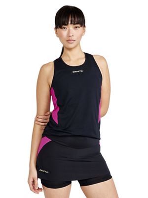 Craft Sportswear Women's PRO Hypervent Singlet - Small - Black / Roxo product image