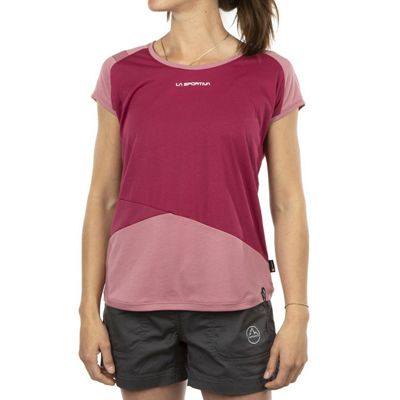 La Sportiva Women's Hold T-Shirt - Large - Red Plum / Blush product image