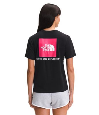 The North Face Women's Box NSE SS Tee - XL - TNF Black / Brilliant Coral product image