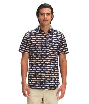 The North Face Men's Baytrail Pattern SS Shirt - Small - Aviator Navy Fly Reel Print product image