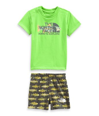 The North Face Infant Cotton Summer Set - 6M - New Taupe Green Fly Reel Print product image