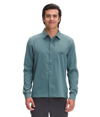 UPC 196011000204 product image for The North Face Men's First Trail UPF LS Shirt - Small - Goblin Blue | upcitemdb.com