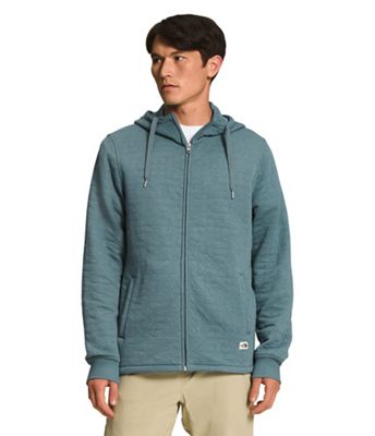 The North Face Men's Long Peak Quilted Full Zip Hoodie - Large - Goblin Blue Heather product image