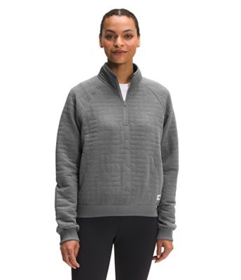 The North Face Women's Longs Peak Quilted 1/4 Zip Jacket - Small - TNF Medium Grey Heather