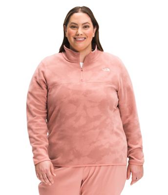 The North Face Women's Printed Plus Tka Glacier 1/4 Zip Jacket - 1X - Rose Dawn Retro Dye Print product image
