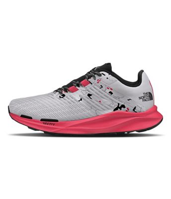 The North Face Women's Vectiv Eminus Shoe - 8.5 - TNF White Trail Marker Print / Brilliant Coral product image
