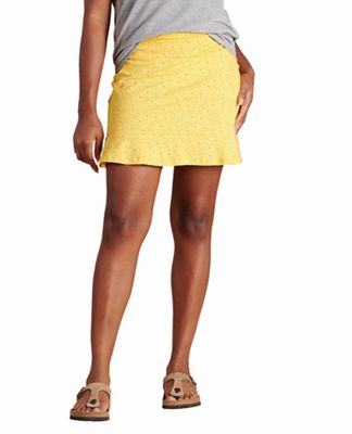 Toad & Co Women's Chaka Ruffle Skirt - Large - Lemon Daisy Print product image