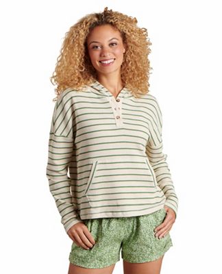 Toad & Co Women's Foothill LS Hoodie - Medium - Salt Stripe product image