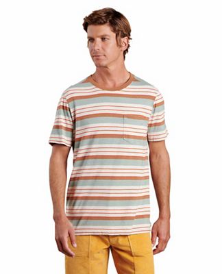 Toad & Co Men's Grom Hemp SS Crew - XL - Salt 70'S Stripe product image