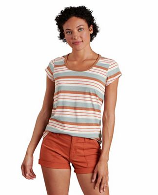 Toad & Co Women's Grom Ringer SS Tee - Medium - Salt 70'S Stripe product image