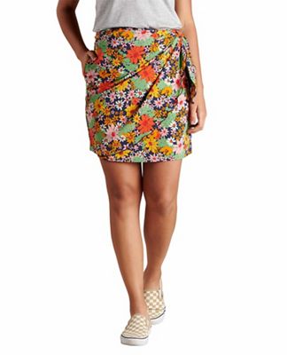 Toad & Co Women's Sunkissed Wrap Skirt - Medium - True Navy Multi Print product image