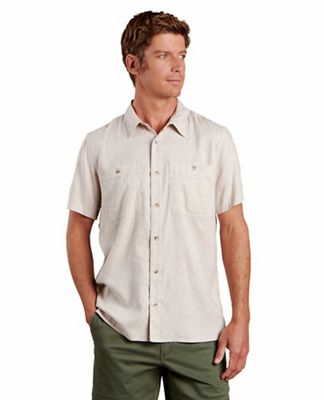 Toad & Co Men's Taj Hemp SS Shirt - Large - Oatmeal Chambray product image