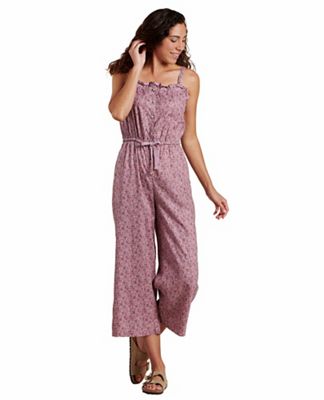 Toad & Co Women's Taj Hemp Strappy SL Jumpsuit - Large - Faded Lilac Star Print product image