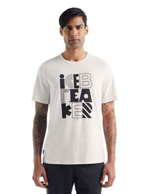 Icebreaker Men's Central SS Tee - Icebreaker Stack - XL - Ecru Heather product image