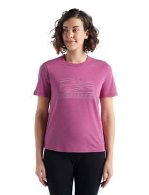 Icebreaker Women's Central SS Tee - Icebreaker Sunset - Medium - Cosmic product image