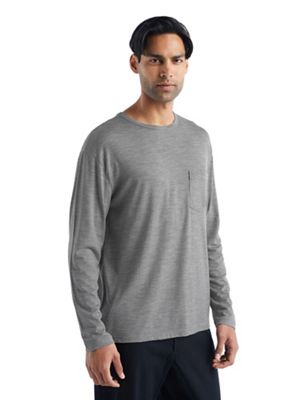 Icebreaker Men's Granary LS Pocket Tee - Large - Metro Heather product image