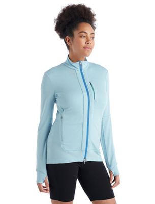 Icebreaker Women's Quantum III LS Zip Jacket - Medium - Haze / Azul product image