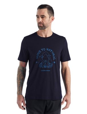 Icebreaker Men's Tech Lite II SS Tee - Canopy Camper - XL - Midnight Navy product image
