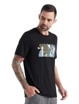 Icebreaker Men's Tech Lite II SS Tee - Forest Wall - XL - Black product image