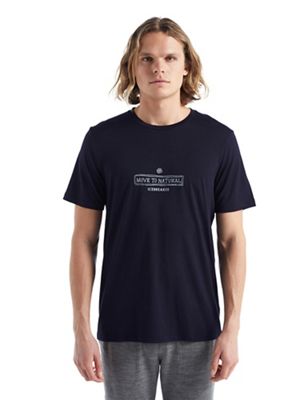 Icebreaker Men's Tech Lite II SS Tee - Grown Down South - Large - Midnight Navy product image