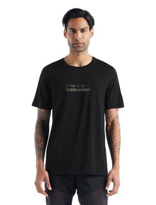 Icebreaker Men's Tech Lite II SS Tee - Nature Touring Club - Large - Black product image