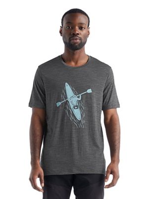 Icebreaker Men's Tech Lite II SS Tee - Paddle Lines - Medium - Gritstone Heather product image